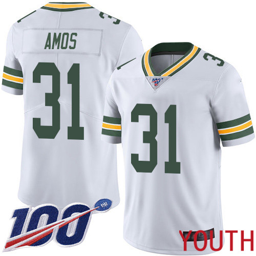 Green Bay Packers Limited White Youth #31 Amos Adrian Road Jersey Nike NFL 100th Season Vapor Untouchable